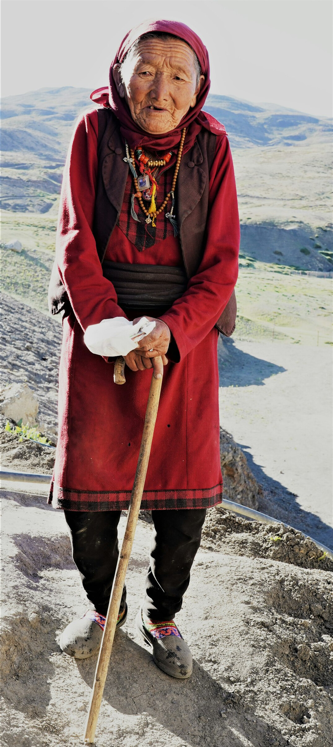 Portrait of an Inuk elder from northern Canada wearing a winter parka